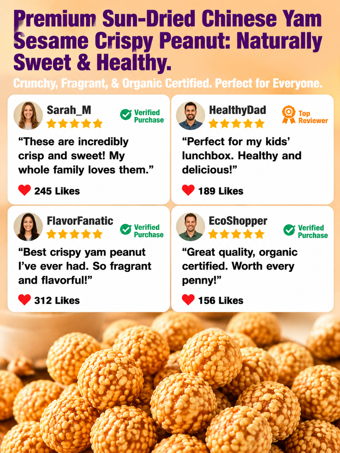 🥜Sesame Coated Yam Peanuts. Original Flavor-9YOE9