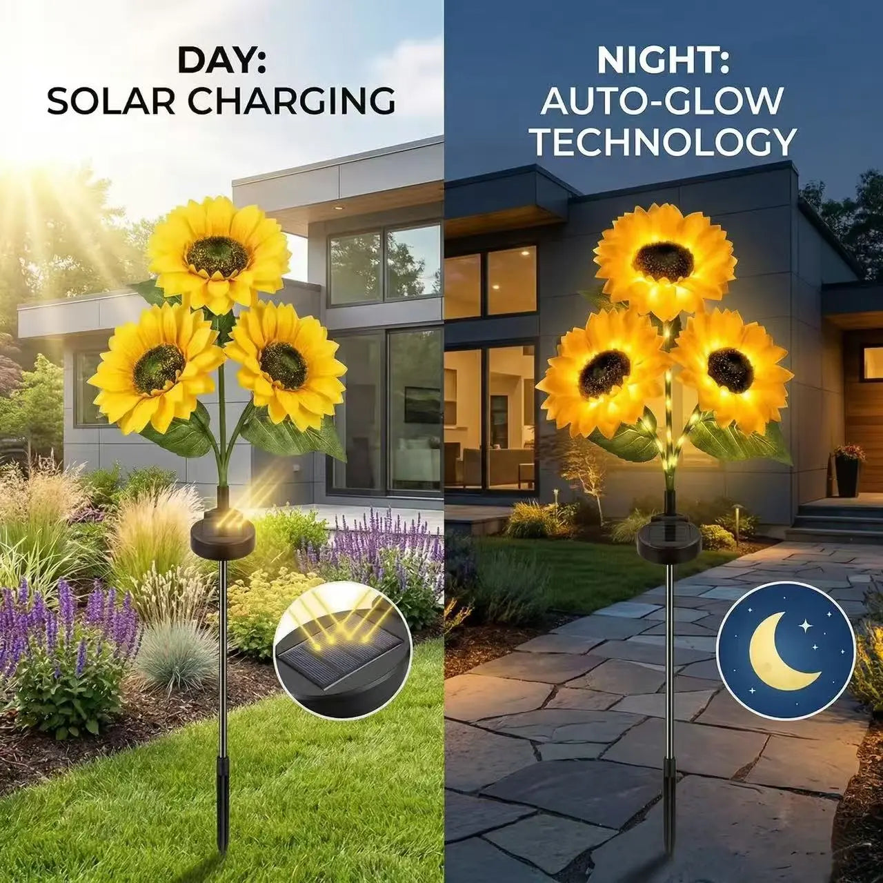 【MothersDayGift】🔥Hot Sale 49% off🌟🌻 2026 UPGRADED Solar Sunflowers – Hyper-Realistic Petals, Stunning Shadow Projections & Dusk-to-Dawn Garden Mag-9YOE9