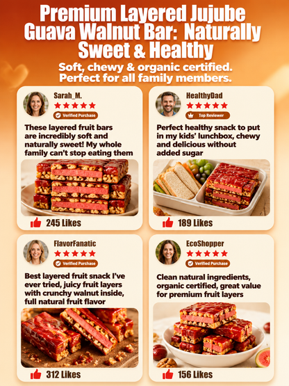 🔴Sweet & Sour Jujube Guava Sandwich Snacks  Soft Chewy Natural Dried Fruit Treat-9YOE9