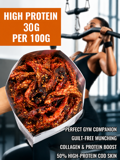 🌶️Premium Crispy Spicy Cod Skin Snack | Crunchy Seafood Chips-9YOE9