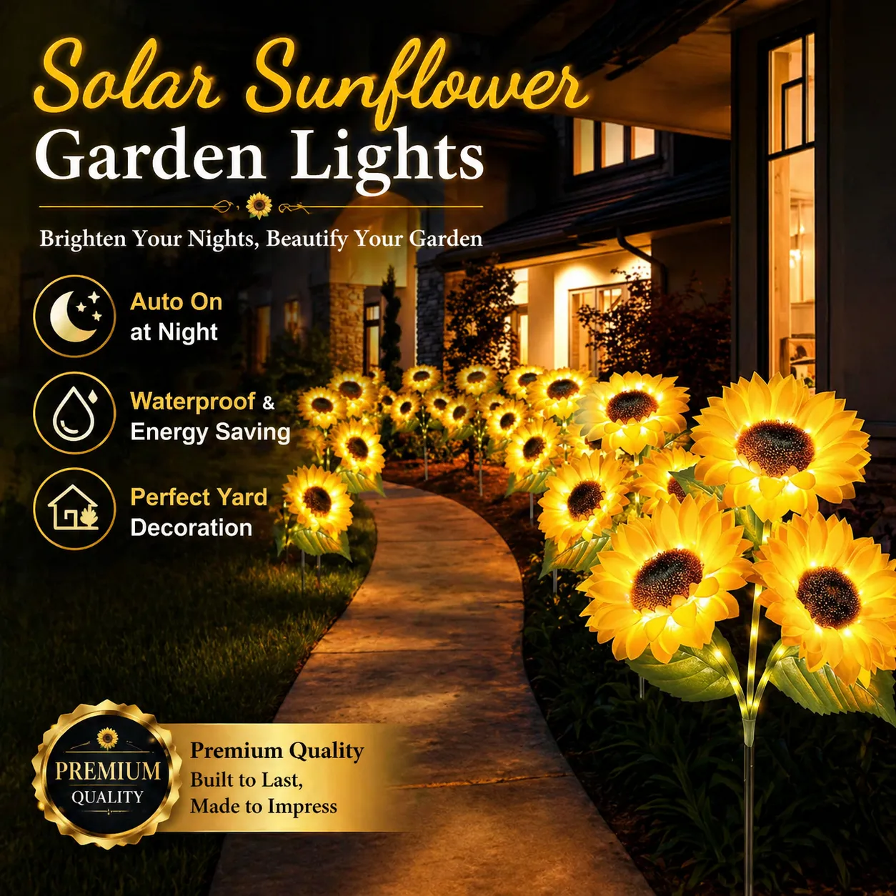 【MothersDayGift】🔥Hot Sale 49% off🌟🌻 2026 UPGRADED Solar Sunflowers – Hyper-Realistic Petals, Stunning Shadow Projections & Dusk-to-Dawn Garden Mag-9YOE9