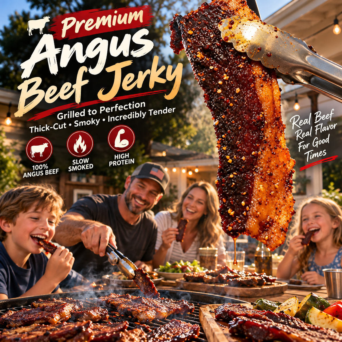 🐂🍖America's Finest — 🥩 Premium Angus Beef Jerky: 🔥 Pure Beef Luxury in Every Bite-Family