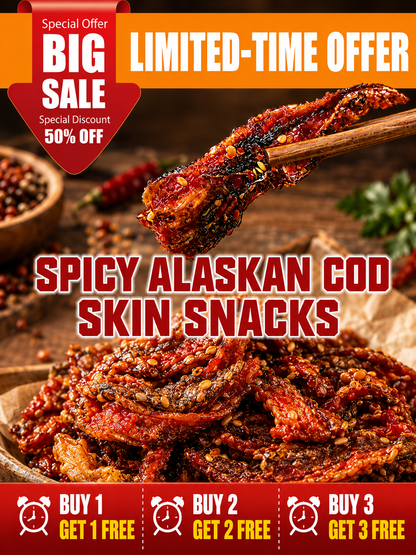 🌶️Premium Crispy Spicy Cod Skin Snack | Crunchy Seafood Chips-9YOE9