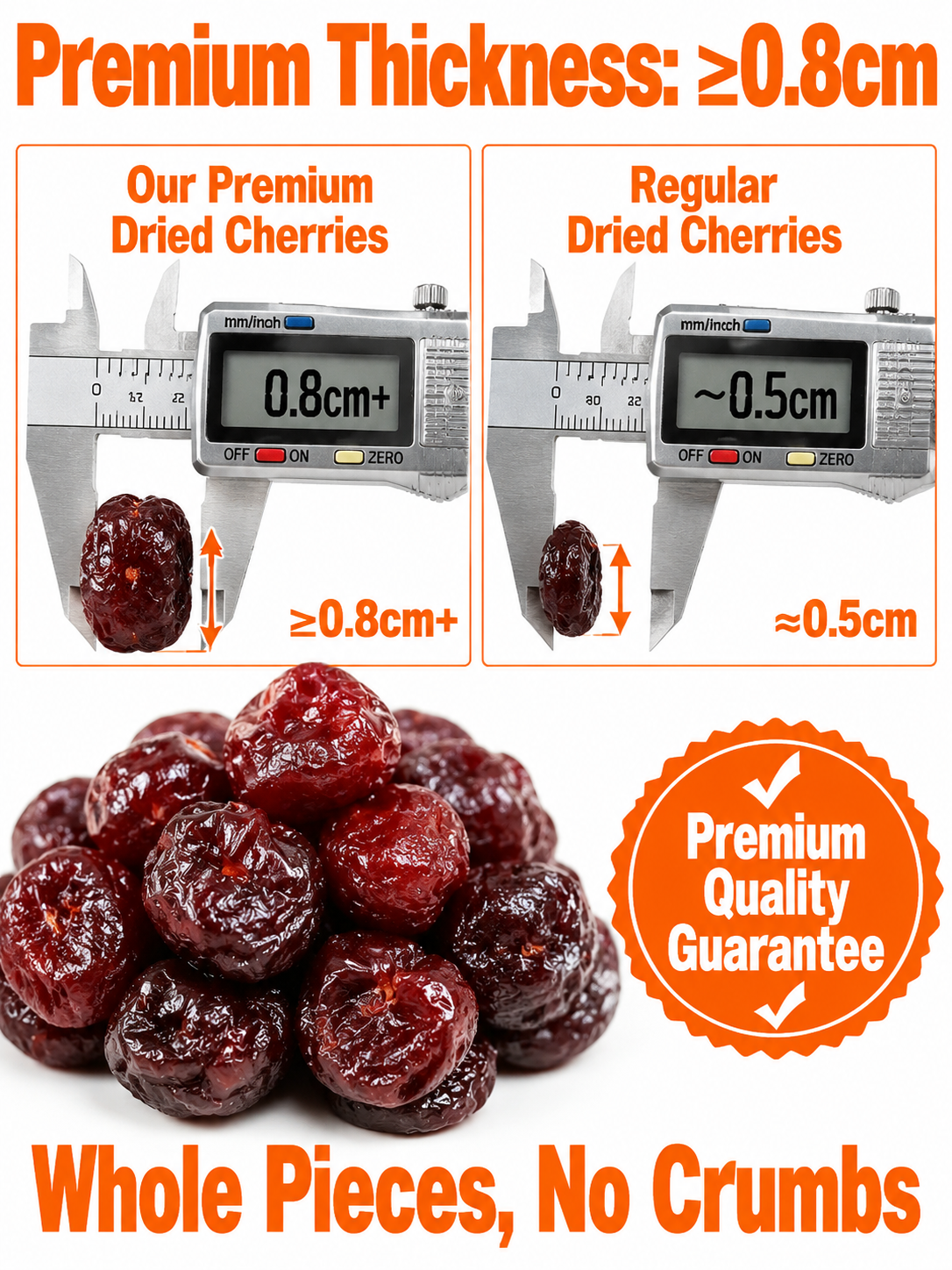 🍒Dried Sour Cherry Snacks, Natural Pitted Fruit Treats-9YOE9