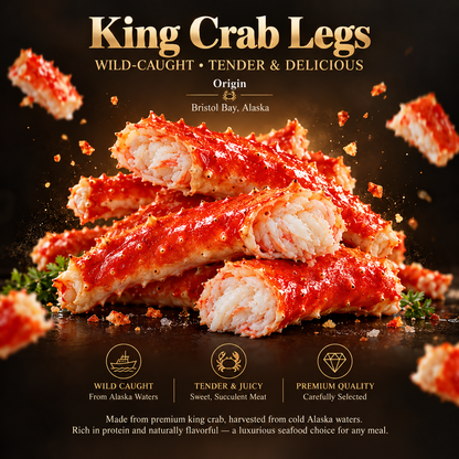 🦀Ocean's Finest — 🦀Alaskan Red King Crab Legs: 🦀Pure Luxury in Every Bite-Family