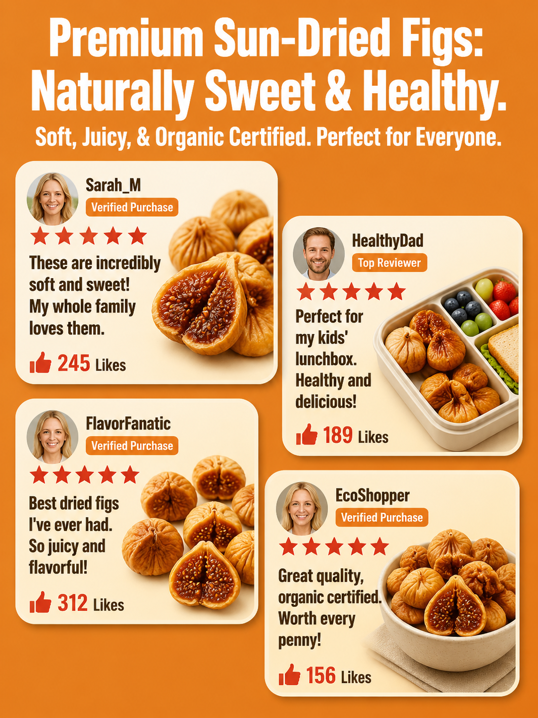 Natural Sun-Dried Figs – Sweet & Chewy Healthy Fruit Snack