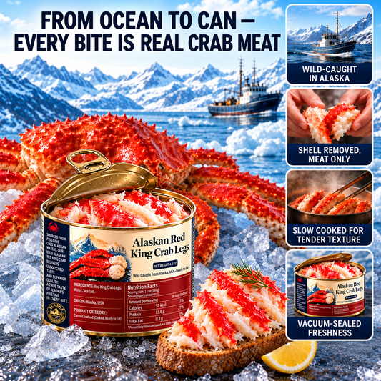 🦀Ocean's Finest — 🦀Alaskan Red King Crab Legs: 🦀Pure Luxury in Every Bite-Family