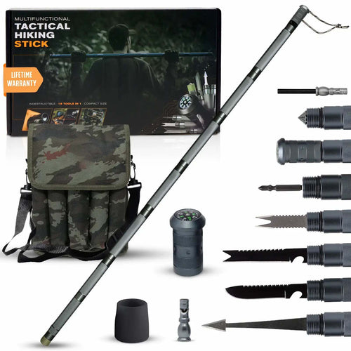 Multi-Function Tactical Survival Stick | All-In-One Outdoor Hiking Pole-9YOE9