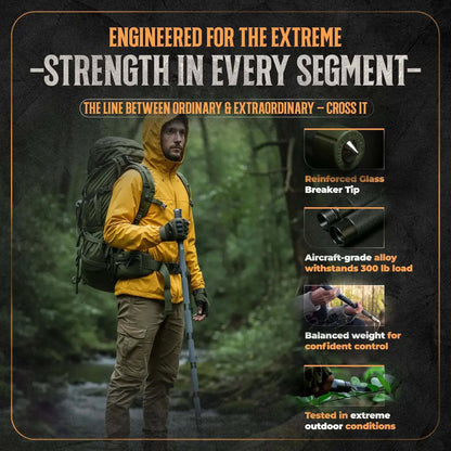 Multi-Function Tactical Survival Stick | All-In-One Outdoor Hiking Pole-9YOE9