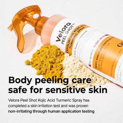 [VELORA Official] Peel Shot Keratin Care Kojic Acid Turmeric Spray 200ml Pore Clearing Exfoliating Formula Skin Repair Scrub-9YOE9