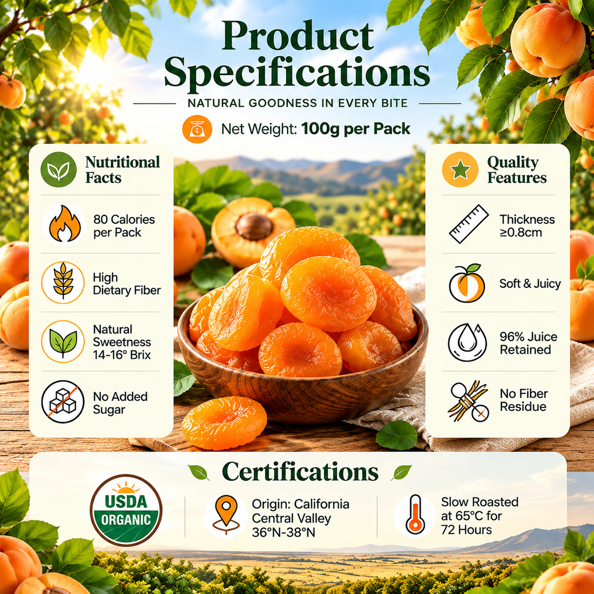 California Specialty Dried Apricots-YOE