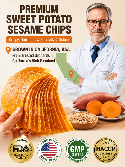 🍠Classic Large Sweet Potato Chips – Crispy Handmade Sweet Potato Snack with Natural Flavor-9YOE9
