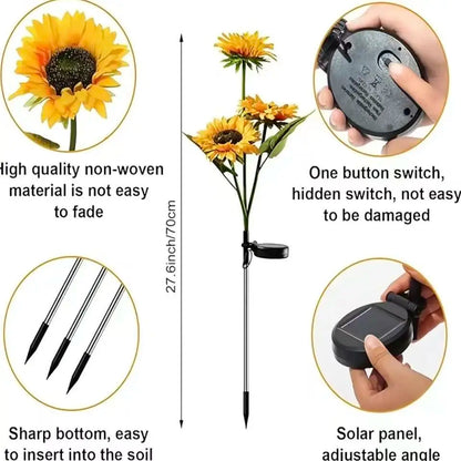 【MothersDayGift】🔥Hot Sale 49% off🌟🌻 2026 UPGRADED Solar Sunflowers – Hyper-Realistic Petals, Stunning Shadow Projections & Dusk-to-Dawn Garden Mag-9YOE9