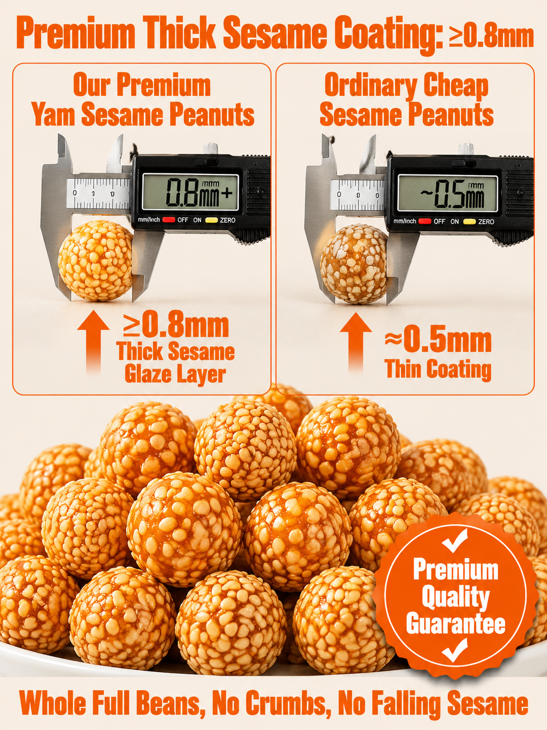 🥜Sesame Coated Yam Peanuts. Original Flavor-9YOE9