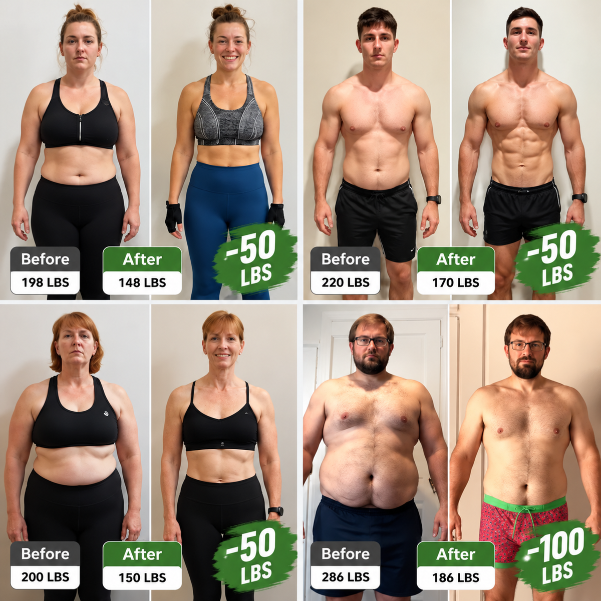 Before-and-after results